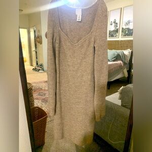 H&M sweater dress oatmeal color very cozy